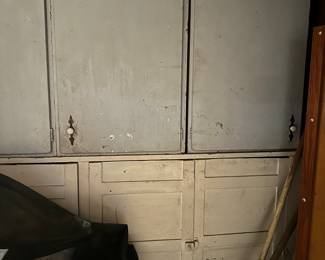 Vintage wooden garage cabinets! 