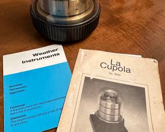 Beautiful BENCHMARK La Cupola Barometer Thermometer Hygrometer Desktop Weather Station #3025! with Paperwork!