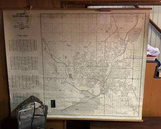 A very cool vintage Saginaw Metro Area Map! In very nice shape for its age! And it s HUGE! 