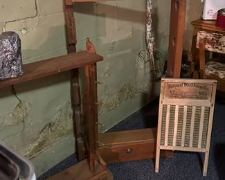 Here are a couple of older gun racks! Also a sweet little Saginaw Washboard! 