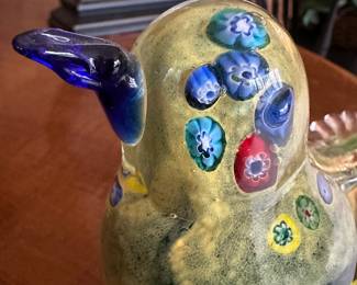 Beautiful heavy art glass paperweight. Tagged on bottom:  Robert William.