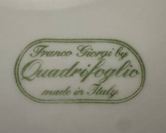 A large set of Franco Giorgi Italian China. Manufactured by Quadrifoglio!