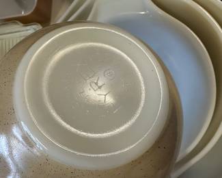 Vintage Pyrex Homestead Blue Cinderella Nesting Set of 4 Mixing Bowls 441-2-3-4