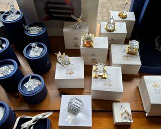 Over FIFTY Pieces of Swarovski Crystal Figurines! Waterford Crystal Egg, Steuben Eagle and MORE! Most in their original boxes! 