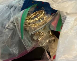 Preliminary walkthrough photo: 

Just some of the hundreds of pieces of jewelry! Vintage to contemporary! Necklaces, brackets, earrings and rings! Just now starting to go through it all!!