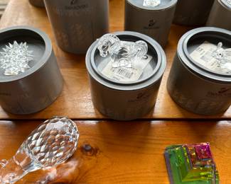 Over FIFTY Pieces of Swarovski Crystal Figurines! Waterford Crystal Egg, Steuben Eagle and MORE! Most in their original boxes! 