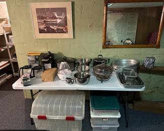 Kitchen supplies and small appliances and of course more totes!