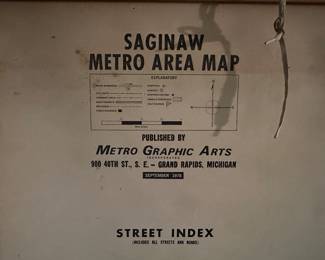 A very cool vintage Saginaw Metro Area Map! In very nice shape for its age! And it s HUGE! 
