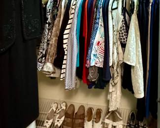 Blouses, Sweaters, Jackets, Bathing Suits, Shoes, Dress Pants, Suit Coats, T-Shirts, a formal Dress, and more…