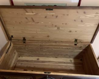Interior of the cedar chest