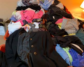 8 large bins of clothing