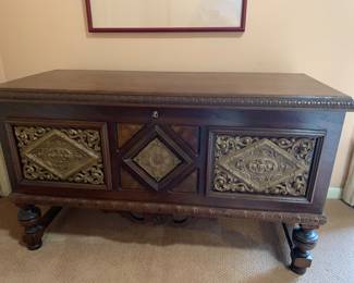 Detail of cedar chest