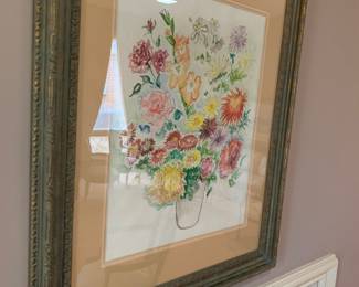 Dorothy Strauser 1979 original water color, wife of Sterling Strauser -sold at Lyzon