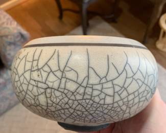 Raku pottery bowl