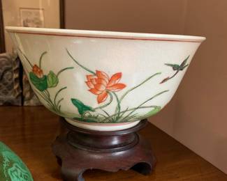 Asian bowl and stand
