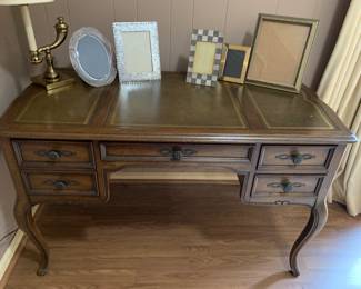 Leather top desk