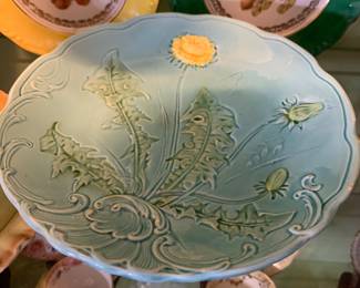 Majolica cake stand