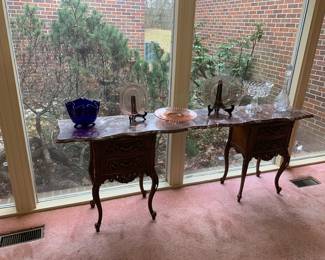 Beautiful marble top credenza