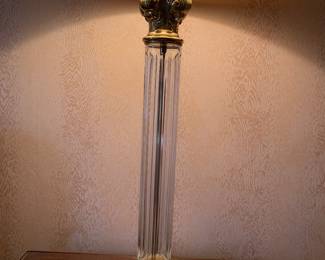 Glass and bress lamps -pair