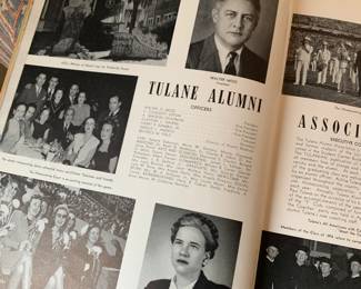 1947-50 Tulane University yearbooks, football, stein and mini pennant 