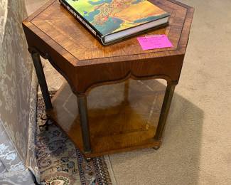 Unusual Oak octagonal table, Refinished!