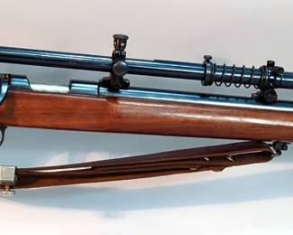 Remington Rangemaster Model 37 .22 LR Bolt Action Rifle SN# 06483, Super Target Spot Scope, Leather Sling