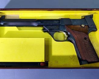 Hi-Standard Supermatic Trophy Model 106 Military .22 LR Pistol SN# 1753893, Paperwork, In Box