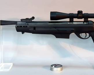 Crosman Diamond Back Elite Model 17DTSS-999 .177 Cal Air Rifle SN# 918PP2161, Nikon 3-9x 40 BDC Scope, Can Of Winchester .177 Cal Pellets