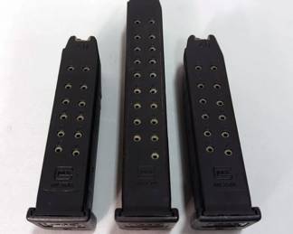 Glock .40 Cal Double Stack Mags, Qty 3 (1 Is Extended)