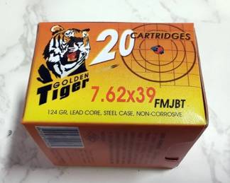 Golden Tiger 7.62x39 Ammo, Approx 1000 Rds