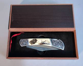 Falkner Limited Edition Wolf Folding Knife, 3" Blade, In Display Box