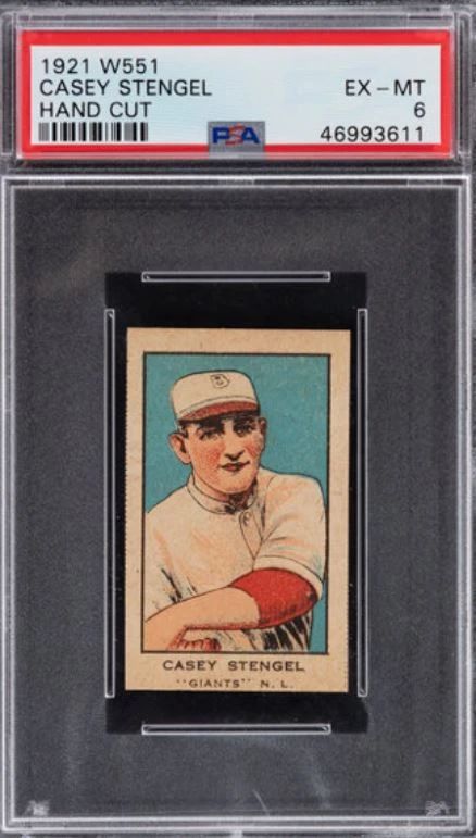 Casey Stengel - Hall of Fame - 1921 W551 PSA 6 - Great Card of the Legendary Player and New York Yankees Manager - $795.00