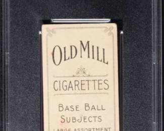 Hal Chase - 1909-11 T206 - Dark Cap Version with a Rare Old Mill Back - authenticated and graded PSA 3 - Only 13 cards of this version have been rated higher by PSA - $429.00