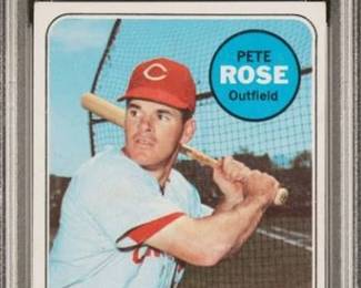Pete Rose - 1969 Topps Card of the all time leaders in major league hits. Authenticated and graded as PSA 4. - $55.00
