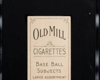 1909-11 T 206 Mickey Doolan Batting - Old Mill Back - SGC 5 - Nice rare card - SGC shows only versions of this card with the Old Mill back. of these only 3 are rated SGC 5 and only one graded better. The rest are considered a low condition. - $599.00