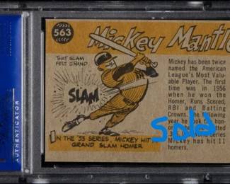 Mickey Mantle 1960 Topps All Star PSA 6 606 Back Sold