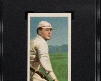 Ed Cicotte - 1910  T206 with Sweet Caporal Back - A great pitcher of the era -Cicotte was banned from baseball and the Hall of Fame because of his involvement in the Black Sox gambling scandal of the 1919 World Series - authenticated SGC 3 - $499.00