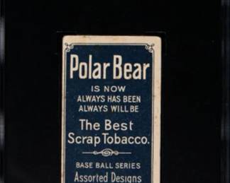 Dots Miller - T206 1909-11 - Rare Polar Bear Back - SGC 4 - $399.00