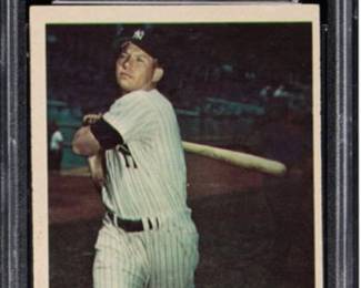 Mickey Mantle (Hall of Fame) - 1957 Topps Card - Legendary New York Yankees Center Fielder - 7th Highest All Time OPS of non-steroid players - 7 Time World Champion - Authenticated and graded PSA 6 - $1,999.00