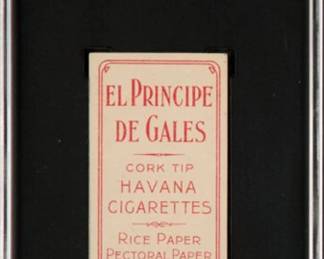 1909-11 T206 Lucky Wright with Principe De Gales back - authenticated by SGC and graded SGC 5 - SGC has graded only 1 version of this rare card higher - $699.00

