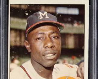 1963 Topps of Hank Aaron - Hall of Fame member who broke Babe Ruth's all-time home run record i n 1974 - Authenticated and graded PSA 5 - $275.00