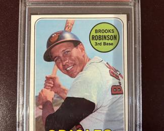 Brooks Robinson - Baseball Hall of Fame - 1969 Topps Card -Authenticated by PSA and graded PSA 5 - Excellent - $49.00