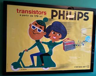 FRENCH ADVERTISING FRAMED POSTER