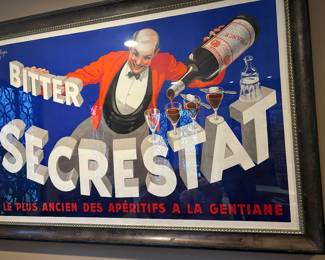 FRENCH ADVERTISING FRAMED POSTER