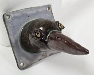 Sergei Isupov & Dana Major Ceramic Bird Head 3"x3"
