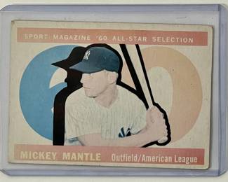 1960 Topps Mickey Mantle All Star #563 MLB Card