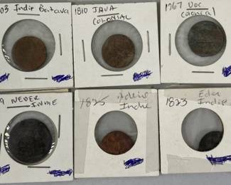 Antique Coins incl Java Colonial, Neder Indie