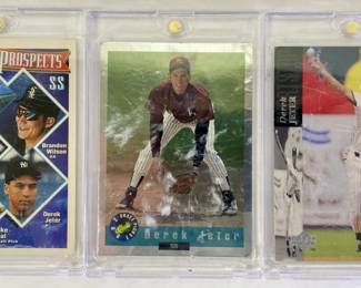 3 MLB Derek Jeter Cards Topps, Upper Deck, Classic