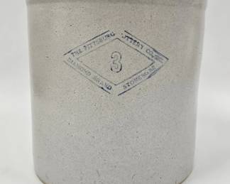 Pittsburgh Pottery Diamond 3 Gal. Stoneware Crock