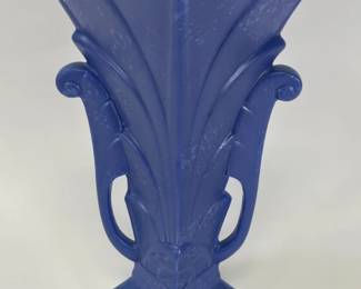 Blue Rumrill Pottery Art Deco 13" Vase